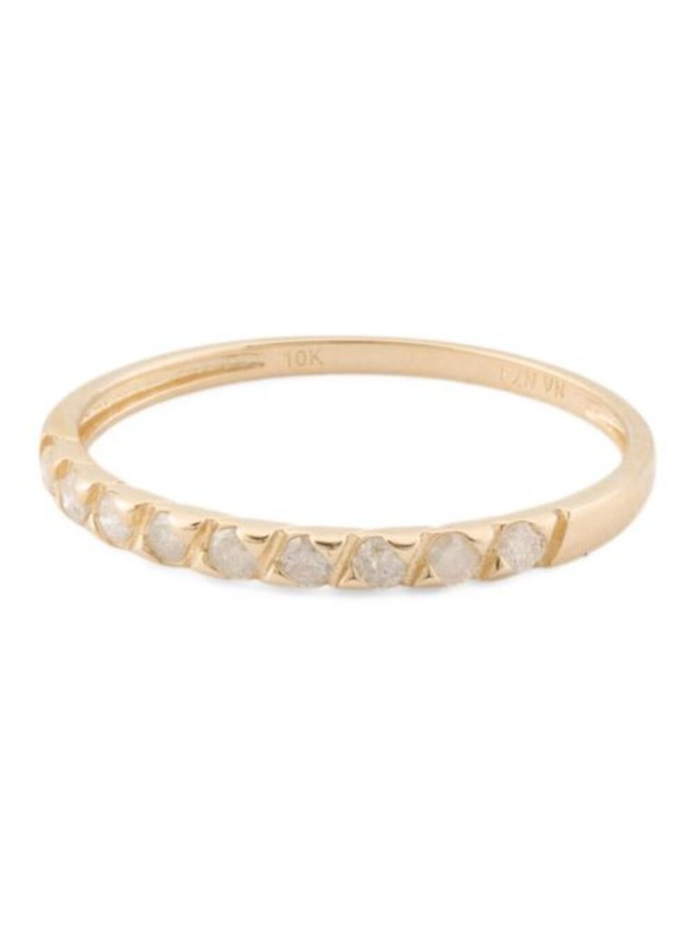 WHITE LOTUS 10kt Gold Diamond Band Ring